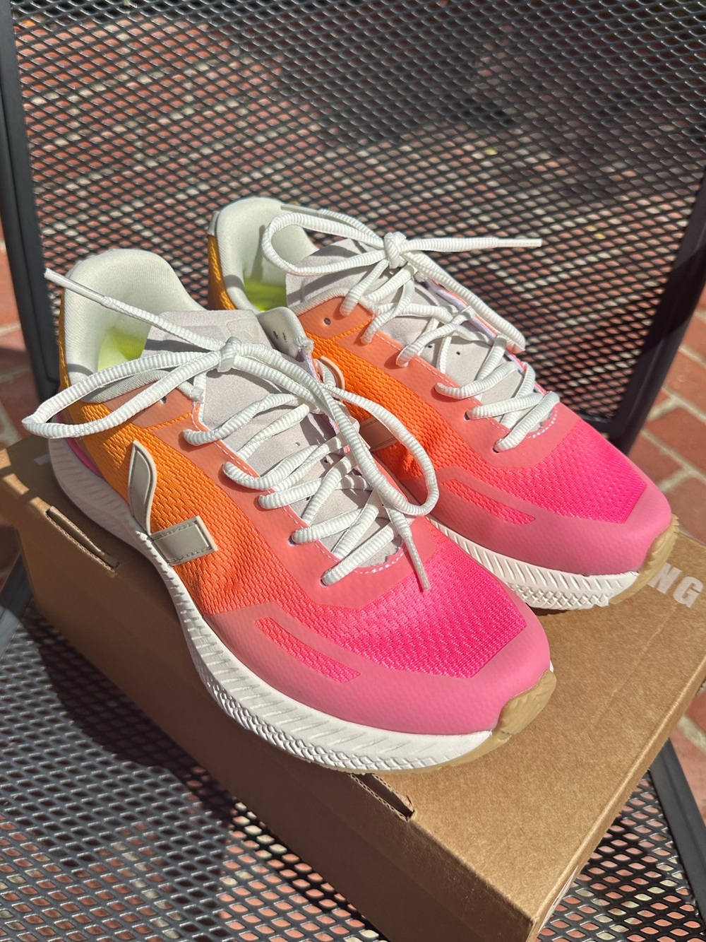 Veja Women's Impala Engineered Mesh Ouro Sari Pink-Orange Gradient Sneakers